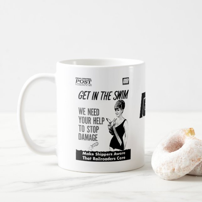 Penn Zentralbahn kümmert sich um Schäden   Kaffeetasse (Mit Donut)