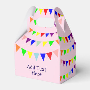 Pennant Banner Patter Party Dekoration Rosa Geschenkschachtel