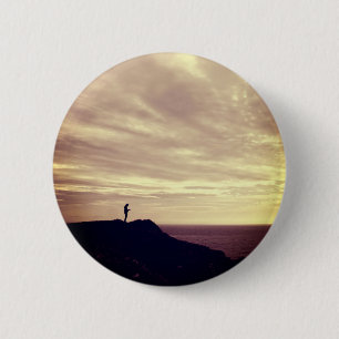 Pennard-Klippen bei Sonnenuntergang, Gower, Swanse Button