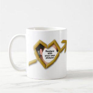 Penne Liebe-Foto-Schablonen-klassische weiße Tasse