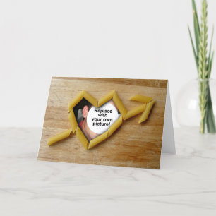 Penne-Liebe-Fotovorlagenfaltenkarte Karte