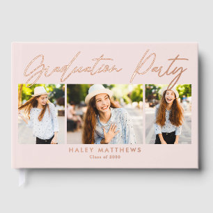 Penned Party Foil Photo Graduation Livre d'invités