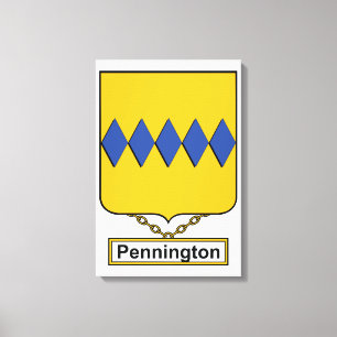 Pennington Familienwappen Leinwanddruck