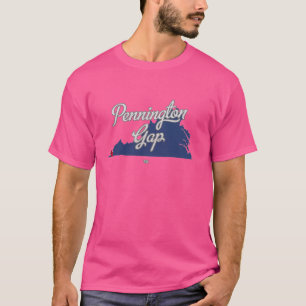 Pennington Gap Virginia VA Karte T-Shirt