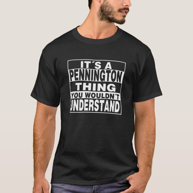 PENNINGTON Nachname Personalisiertes Geschenk T-Shirt (Vorderseite)