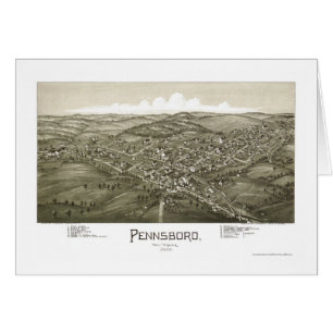 Pennsboro, carte panoramique de WV - 1899