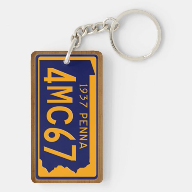 Pennsylvania 1937 Vintager Schlüsselanhänger (Rückseite)