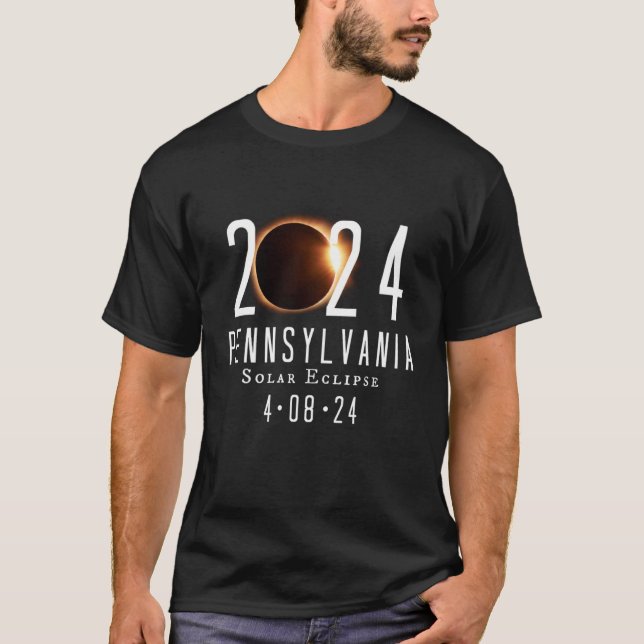 Pennsylvania 2024 Solar Eclipse Totality Spring T-Shirt (Vorderseite)