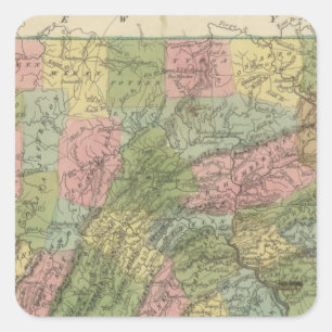 Pennsylvania 2 quadratischer aufkleber