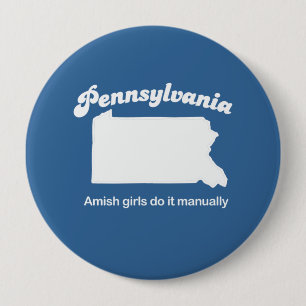 Pennsylvania - amische Mädchen tun es manuell T - Button