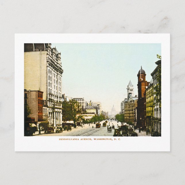 Pennsylvania Avenue, Washington D.C. Postkarte (Vorderseite)