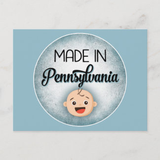 Pennsylvania Baby Funny Blue New Boy Carte postale