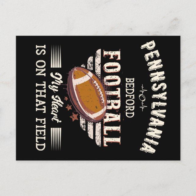 Pennsylvania Bedford American Football Postkarte (Vorderseite)