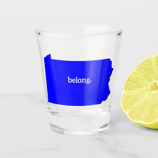 Pennsylvania Belong Staat Karte Schnapsglas (Vorderseite)