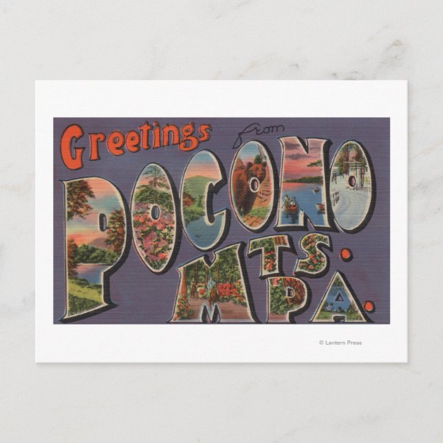 Pennsylvania - Berge in Pocono Postkarte (Vorderseite)