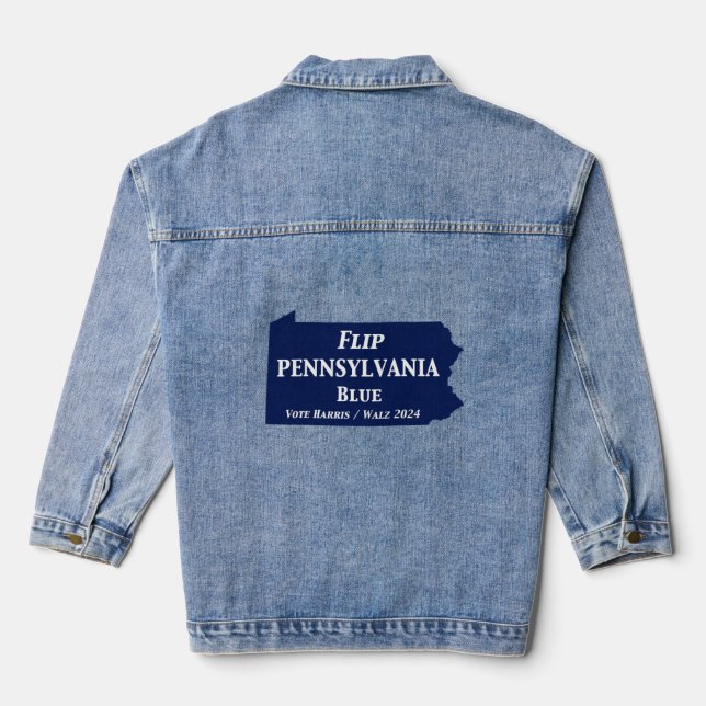 Pennsylvania Blue im Jahr 2024 gedreht Jeansjacke (Rückseite)
