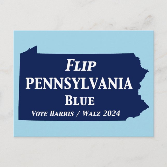 Pennsylvania Blue im Jahr 2024 gedreht Postkarte (Vorderseite)