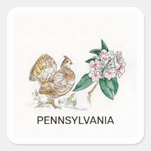 Pennsylvania-Blume Quadratischer Aufkleber