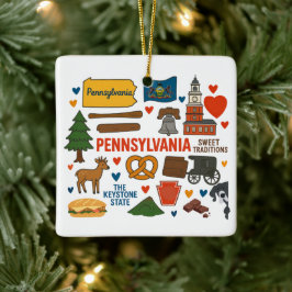 Pennsylvania Custom Family Trip 2026 Christmas Keramikornament