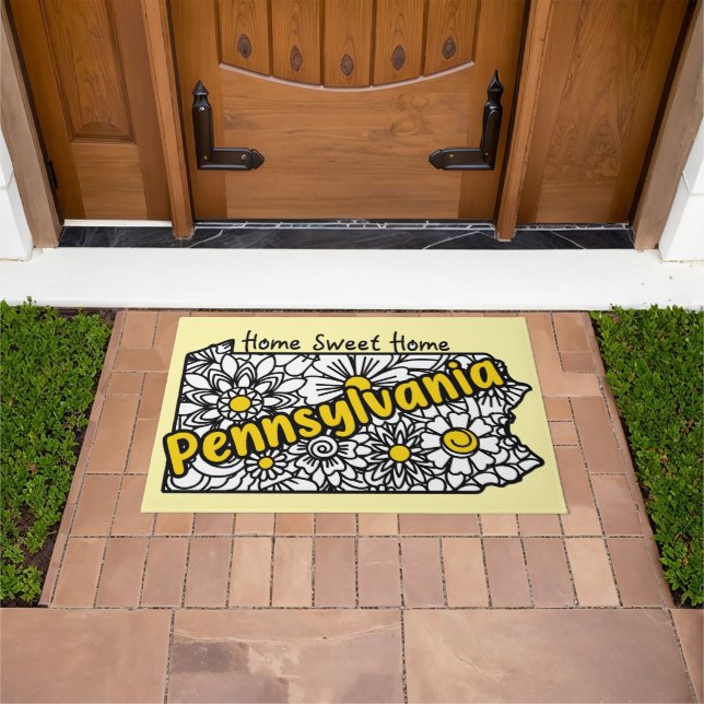 Pennsylvania Doodle Blume Fußmatte (Außenbereich)