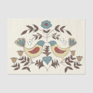 Pennsylvania Dutch Amish Hex Sign Bird Americana Seidenpapier