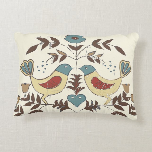 Pennsylvania Dutch Amish Hex Sign Bird Americana Zierkissen (Rückseite)