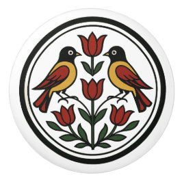 Pennsylvania Dutch Hex Sign Birds Keramik Knob Keramikknauf