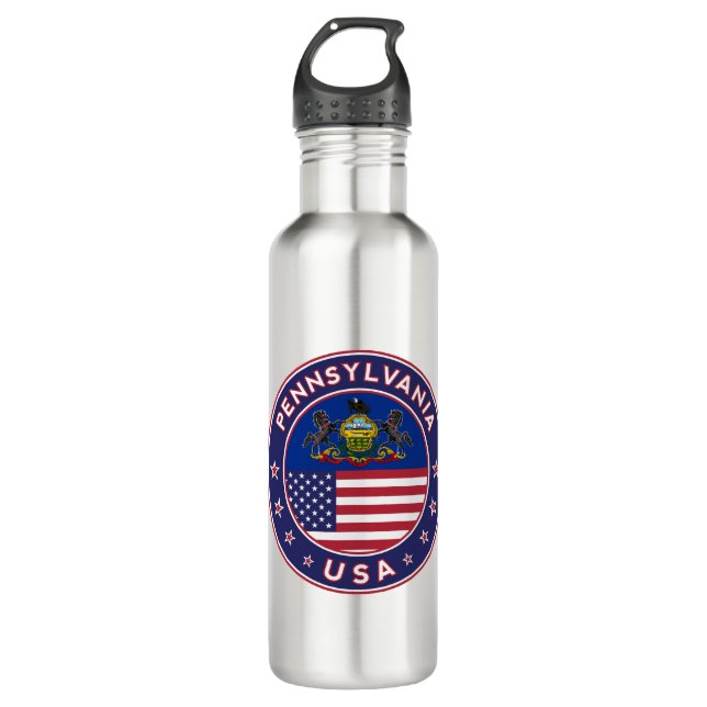 Pennsylvania Edelstahlflasche (Vorderseite)