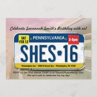 Pennsylvania Einladung der Mädchen zum 16. Geburts