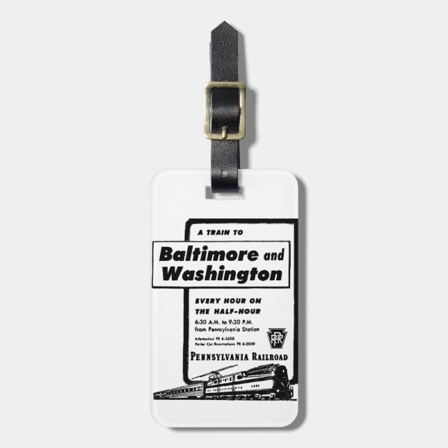 Pennsylvania-Eisenbahn bildet stündlich 1948 aus Gepäckanhänger (Vorderseite vertikal)