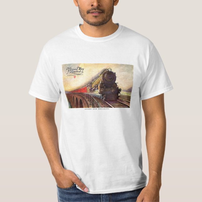Pennsylvania-Eisenbahn Broadway begrenzt T-Shirt (Vorderseite)