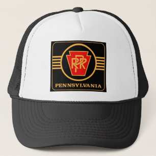 Pennsylvania-Eisenbahn-Logo, Schwarzes u. Gold Truckerkappe