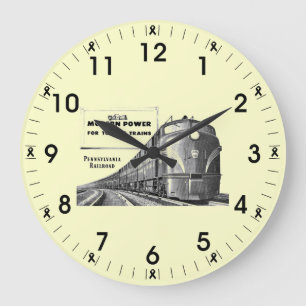 Pennsylvania-Eisenbahn-moderner Zug-Power Große Wanduhr