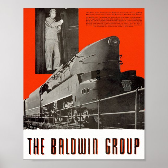 Pennsylvania Eisenbahn T1 Lokomotive 6111 Poster (Vorne)