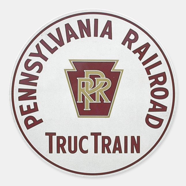 Pennsylvania Eisenbahn TrucTrain Service Runder Aufkleber (Vorderseite)