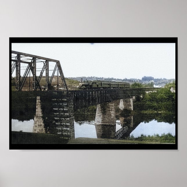 Pennsylvania Eisenbahnbrücke Mont Clare PA Poster (Vorne)