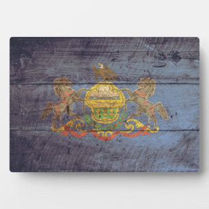 Pennsylvania-Fahne aus alten Holz; Fotoplatte