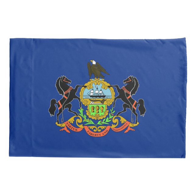 Pennsylvania-Fahne des Patriotischen Single Pillow Kissenbezug (Rückseite)
