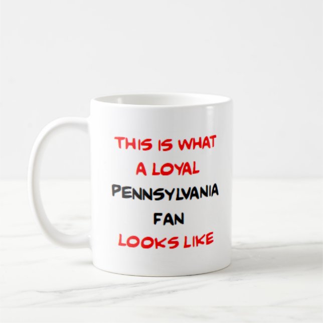 Pennsylvania-Fan, treu Kaffeetasse (Links)