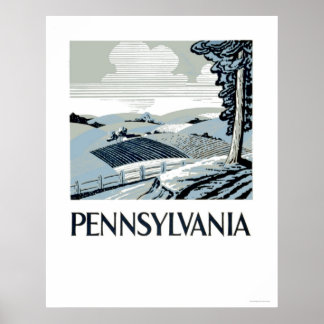 Pennsylvania Farm 1938 WPA Poster