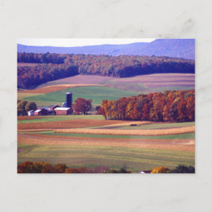 Pennsylvania Farm im Herbst Postkarte