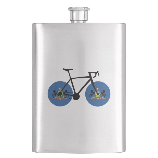 Pennsylvania Flag Cycling Flachmann (Vorderseite)