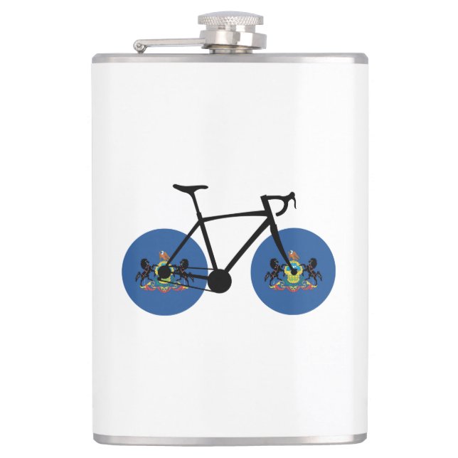 Pennsylvania Flag Cycling Flachmann (Vorderseite)