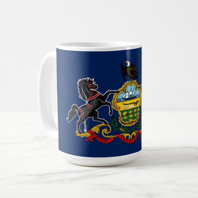 Pennsylvania flag kaffeetasse (Vorderseite Links)