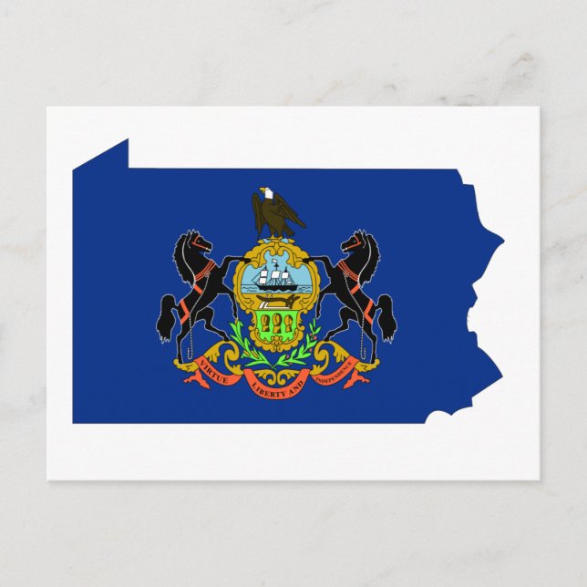 Pennsylvania Flag Karte (Vorderseite)