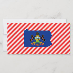 Pennsylvania Flag Karte
