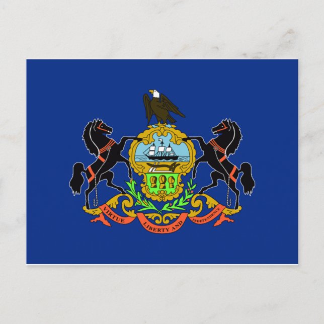 Pennsylvania Flag Postkarte (Vorderseite)