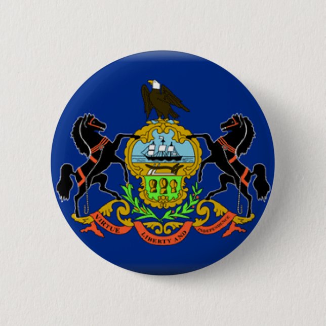 Pennsylvania-Flagge Button (Vorderseite)