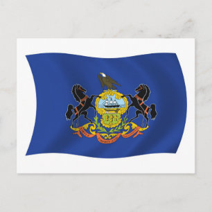 Pennsylvania-Flaggen-Postkarte Postkarte