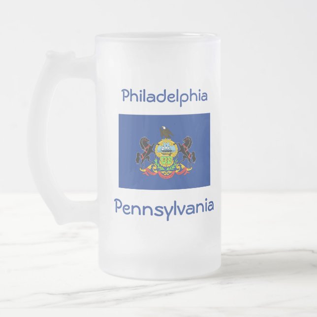 Pennsylvania Flaggenplan Stadt Tasse (Links)
